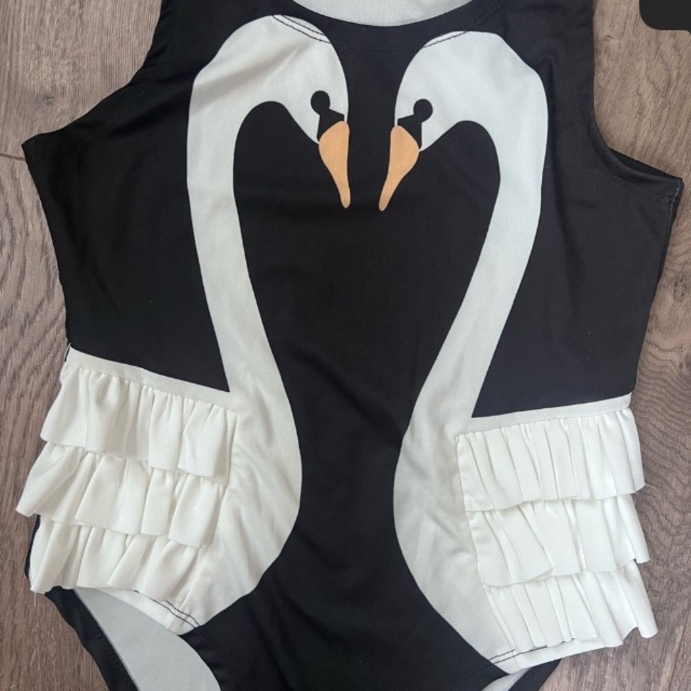 Swan One-Piece Ruffle Swimsuit - Picture 2 of 3